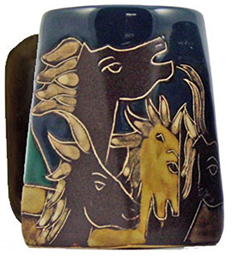 Mug cuadrado artesanal de cerámica para café 12 oz miniatura 2
