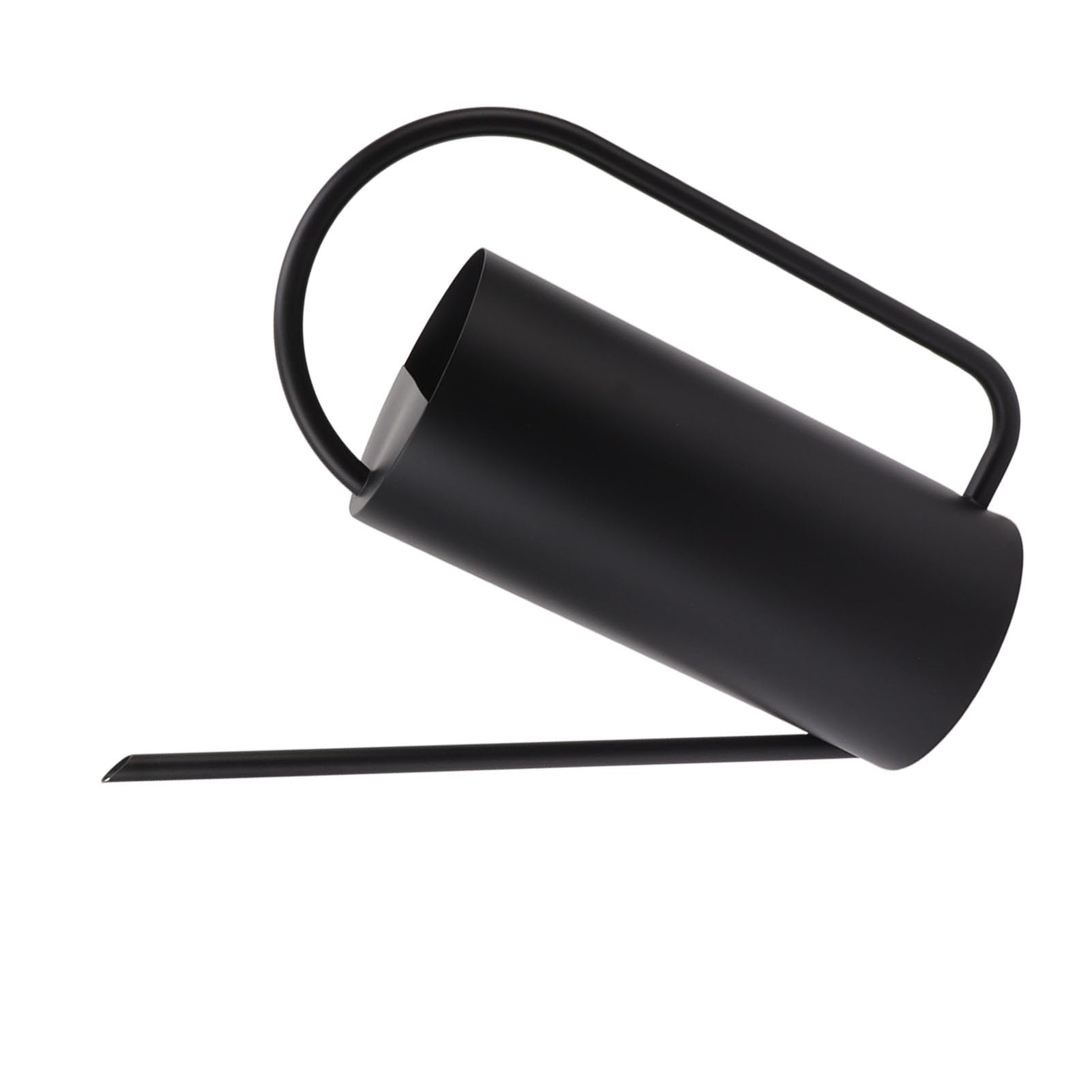 Regadera de Plantas de Acero Inoxidable, Gran Capacidad, 1500ml, Caño Largo, Suministros de Jardinería para Uso en Interiores y Exteriores (Negro)