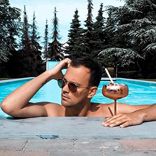 Exogio Wine Glasses 2 Copper Wine Cups Champagne Coupe Glasses Glass Stainless Steel Vintage Glass Wine Goblet For Travel Camping Pool Outdoor Picnics #TOP6