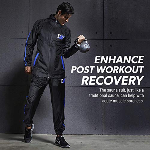 image for DMoose Fitness DMoose Hot Sweat Sauna Suit for Weight Loss, 2 Pc. Set,
