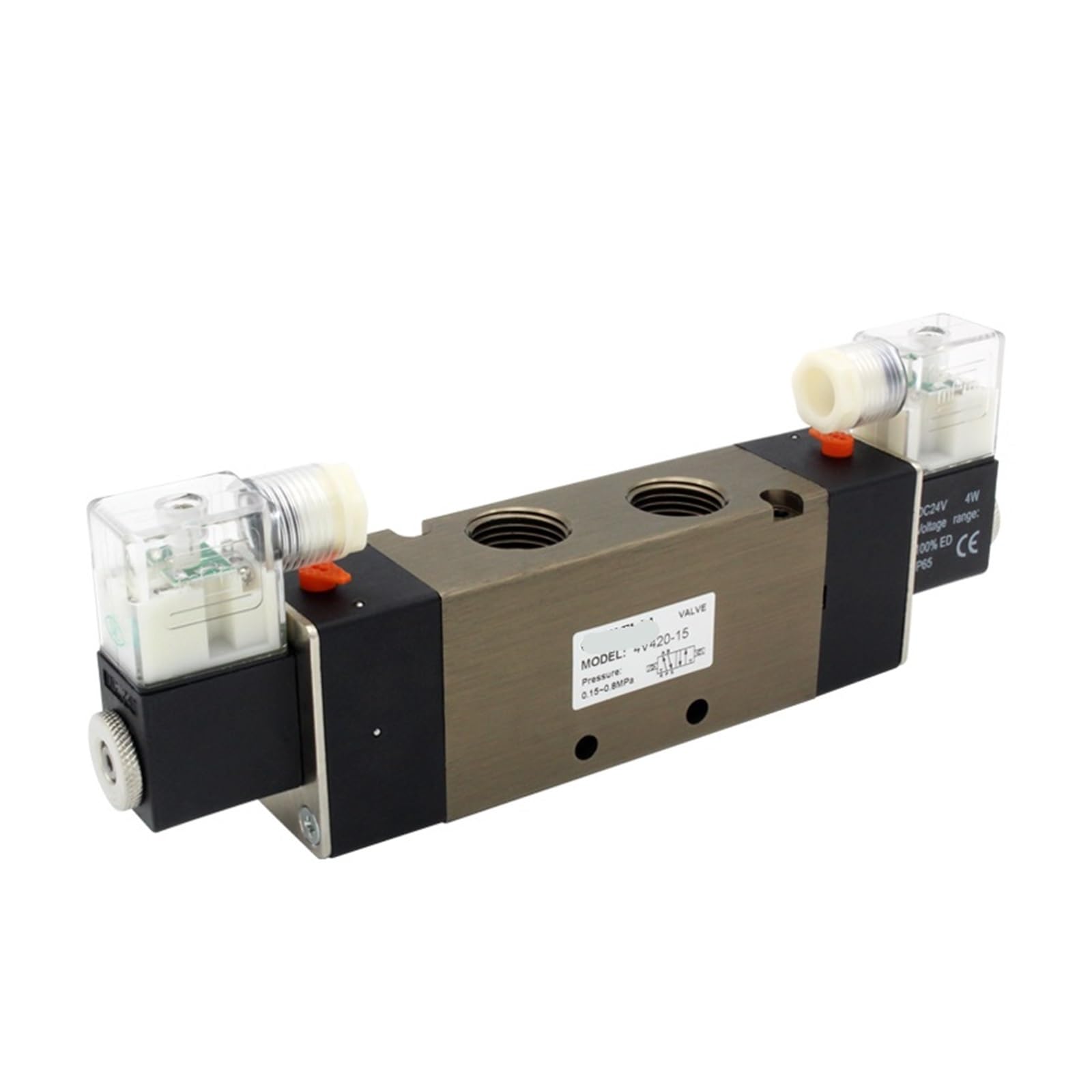 Électrovanne à 5 voies 2 positions 4V420-15 DC24V pour système pneumatique stable