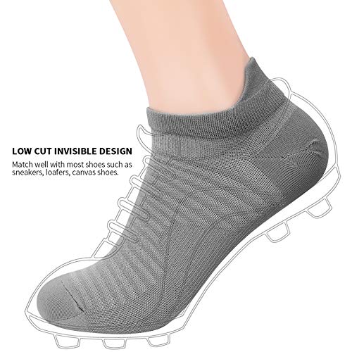 Image of Ankle Compression Socks Men & Women with Arch Support for Running 6 Pairs | Low Cut Ankle Socks with Tab, Breathable Socks for Walking, Gym, Yoga, Cycling, Travel, or Everyday Wear