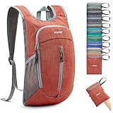 [G4Free] 10L ハイキングバックパック 小型旅行 ハイキングデイパック 軽量パッカブルバックパック カジュアル折りたたみバッグ 軽いウォーキングやランニング
