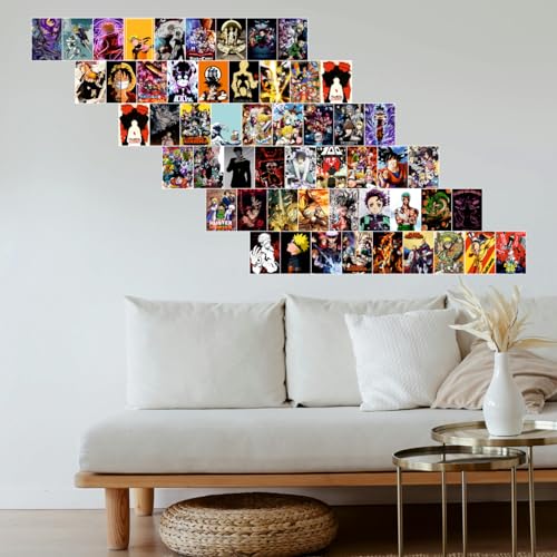 Image of SAW Anime Posters Wall Poster - Pack Of 54 | 4 x 6 Inches | Aesthetic Artwork | Wall Decor Posters For Living Room Bedroom Home And Office | Uplifting Quotes, Study & Productivity Decor