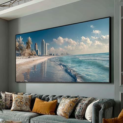 Toile silhouette plage pour illuminer une pièce sombre sans grands travaux
