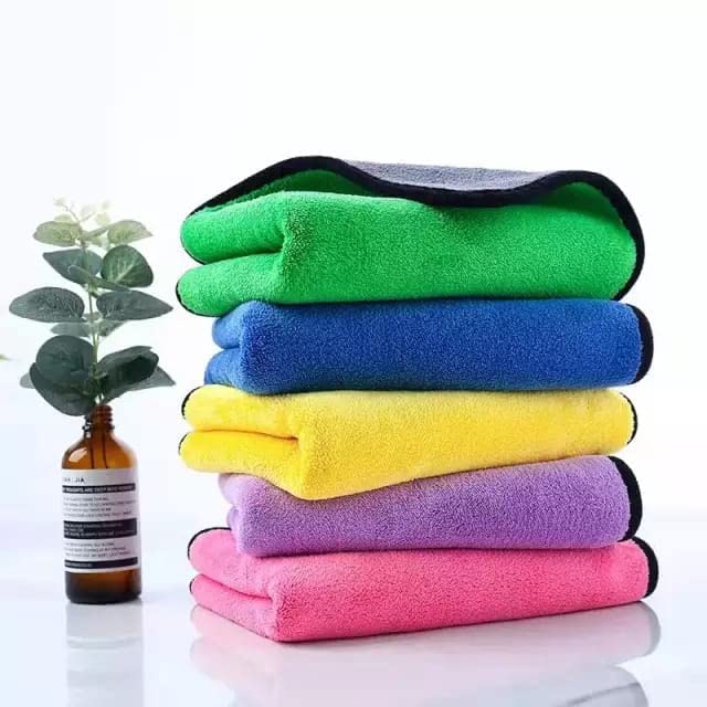 RD TREND Microfiber Cleaning Cloths, 6 pcs 30x40cms 500GSM Multicolor Lint and Streak Free, Multi – Purpose Wash Cloth for Kitchen, Car, Window, Stainless Steel, Silverware.