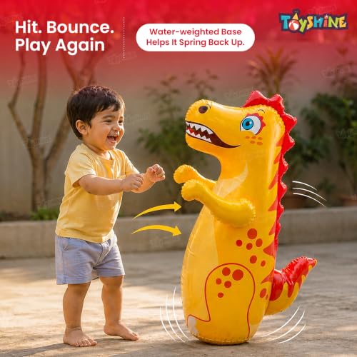 Image of Toyshine Inflatable Hit Me Bop Bag Boxing Wrestling Toy for Kids, Sports Indoor Activity Push Game Kids Toy