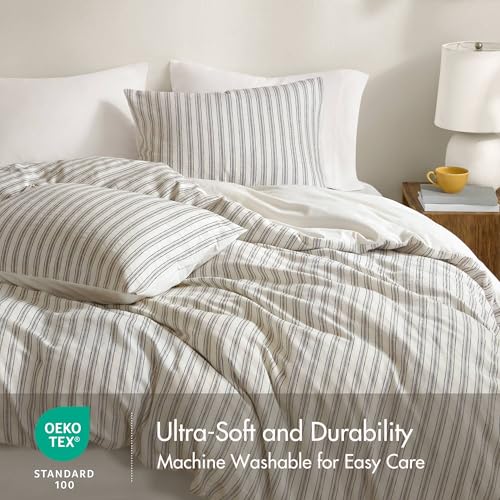 Image of Madison Park Linen Cotton Rayon Blend Duvet Cover Set, 3PC Queen