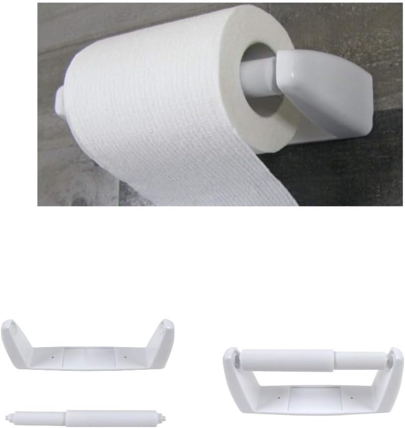 WhiteToilet Roll Holder Wall Mounted Toilet Paper Holder for Bathroom