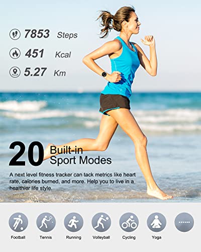 Women's Smart Watch For Android Ios Phones Text And Call, 1.32” Smartwatch Fitness Watch For Women Men With Heart Rate Sleep Tracking Blood Pressure Monitor, Waterproof Ip67 Smart Watches (Silver) #TOP5