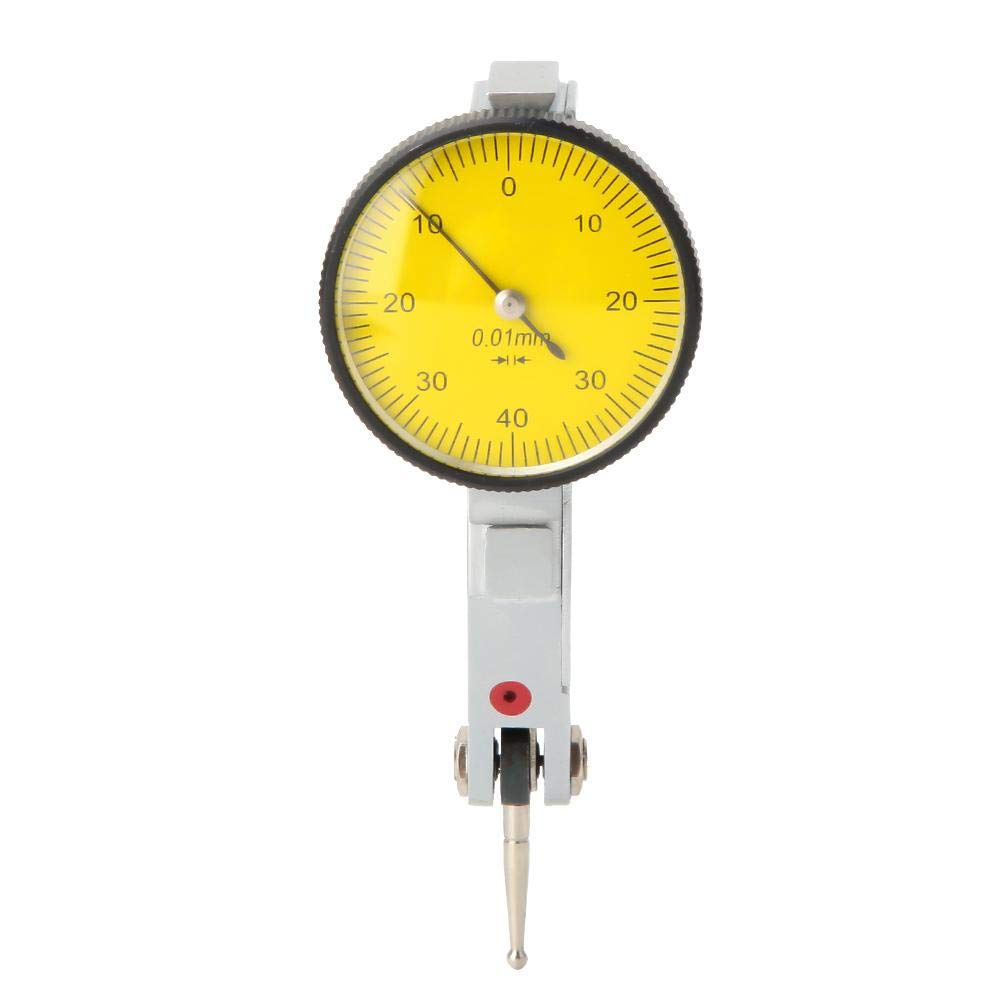 Comparateur, rails magnétiques à queue d'aronde de 0 à 0,8 mm comparateur à cadran 0,01 mm outil de mesure de comparateur à cadran, indicateur à cadran de 32 mm de diamètre