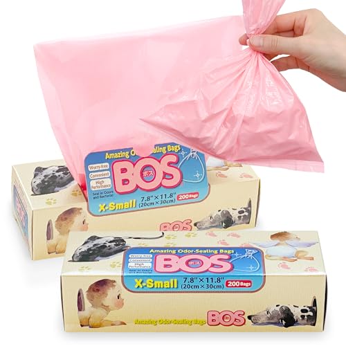 Bolsas desechables BOS, sellado de olor, rosa XS, 400 u miniatura 1