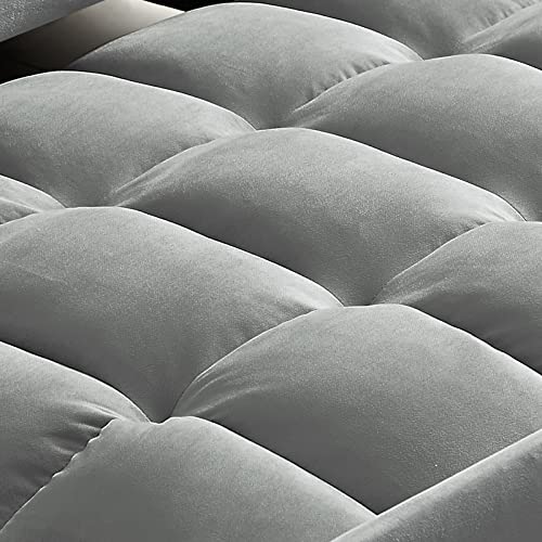 3 In 1 Convertible Sleeper Sofa Bed, Modern Velvet Loveseat Futon Sofa Couch W/Pullout Bed, Small Love Seat Lounge Sofa W/Reclining Backrest, Toss Pillows, Pockets, Furniture For Living Room, Grey #TOP7