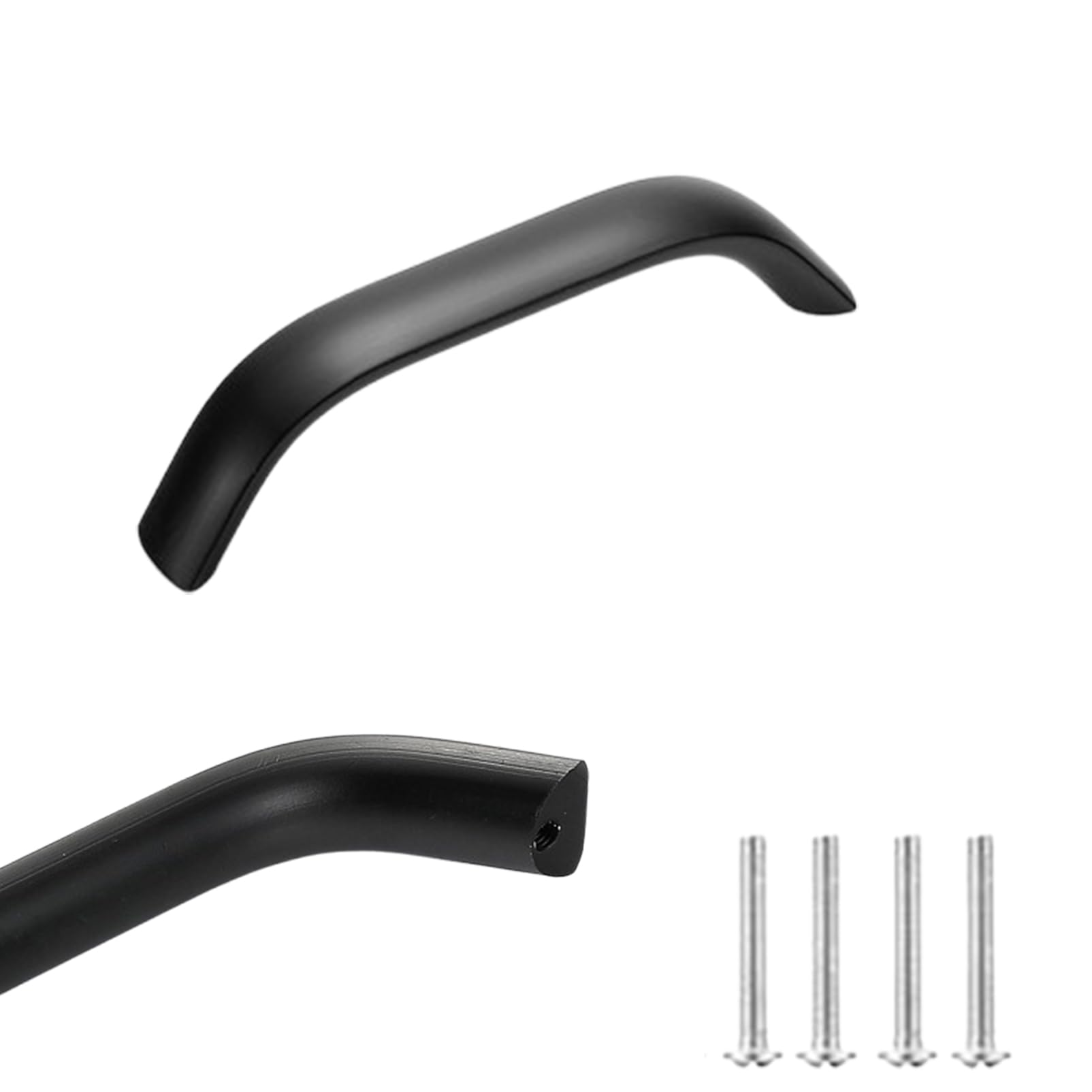 Steytemd Black Cabinet Handle 2 Pack Handle For Furniture Door Modern-96Mm/3.8In