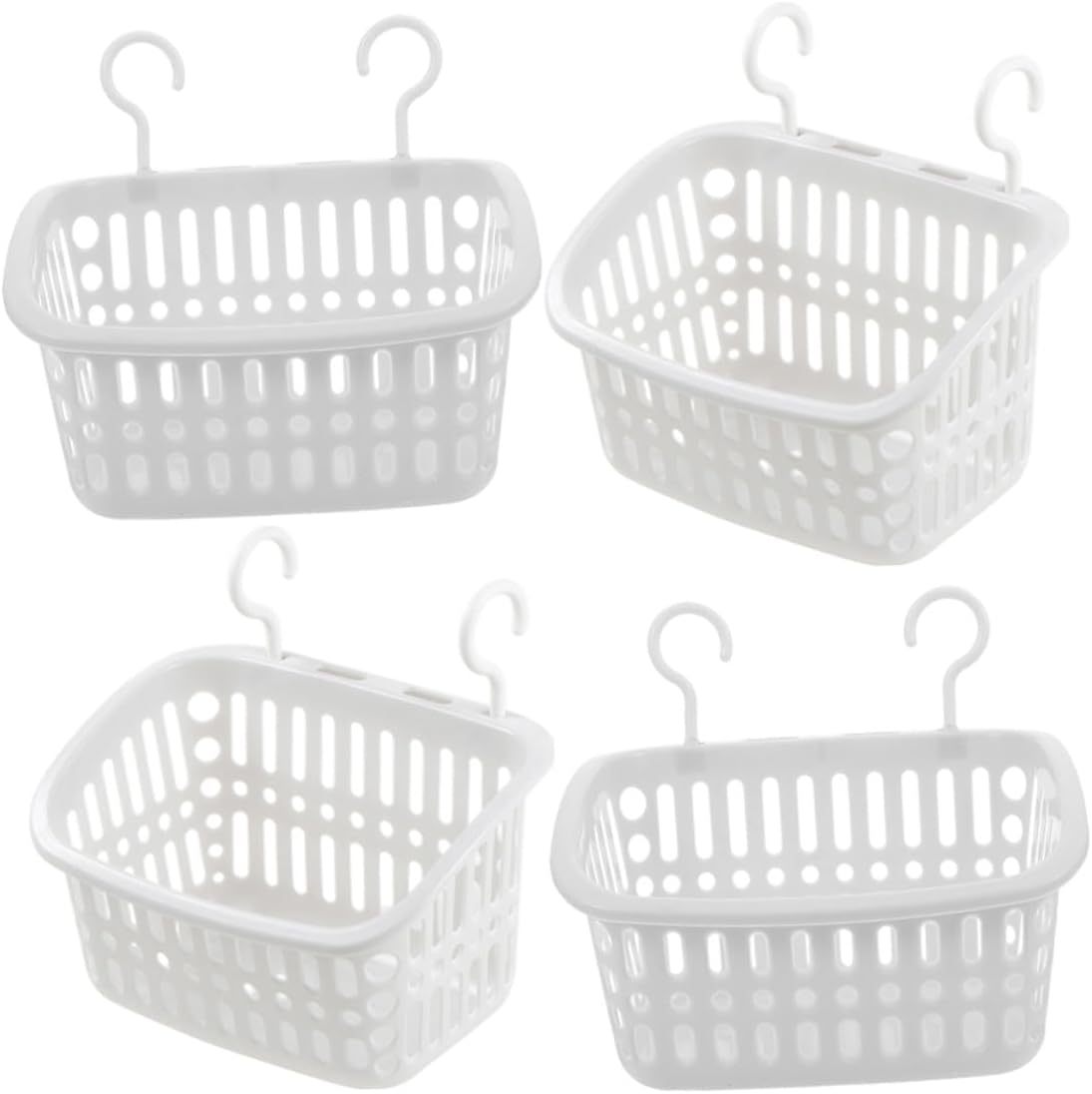 Small Animal Hammock and Hanging Basket Set with Hooks, Large Rectangular Grey-White Soft Cage Bed and Storage for Hamsters, Guinea Pigs, Rats, Sugar Gliders, and Small Pets