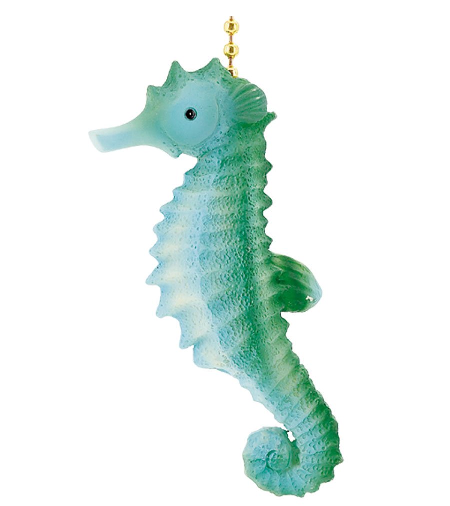 Clementine Tiki Tropical Ocean SeaHorse Ceiling Fan Light Pull