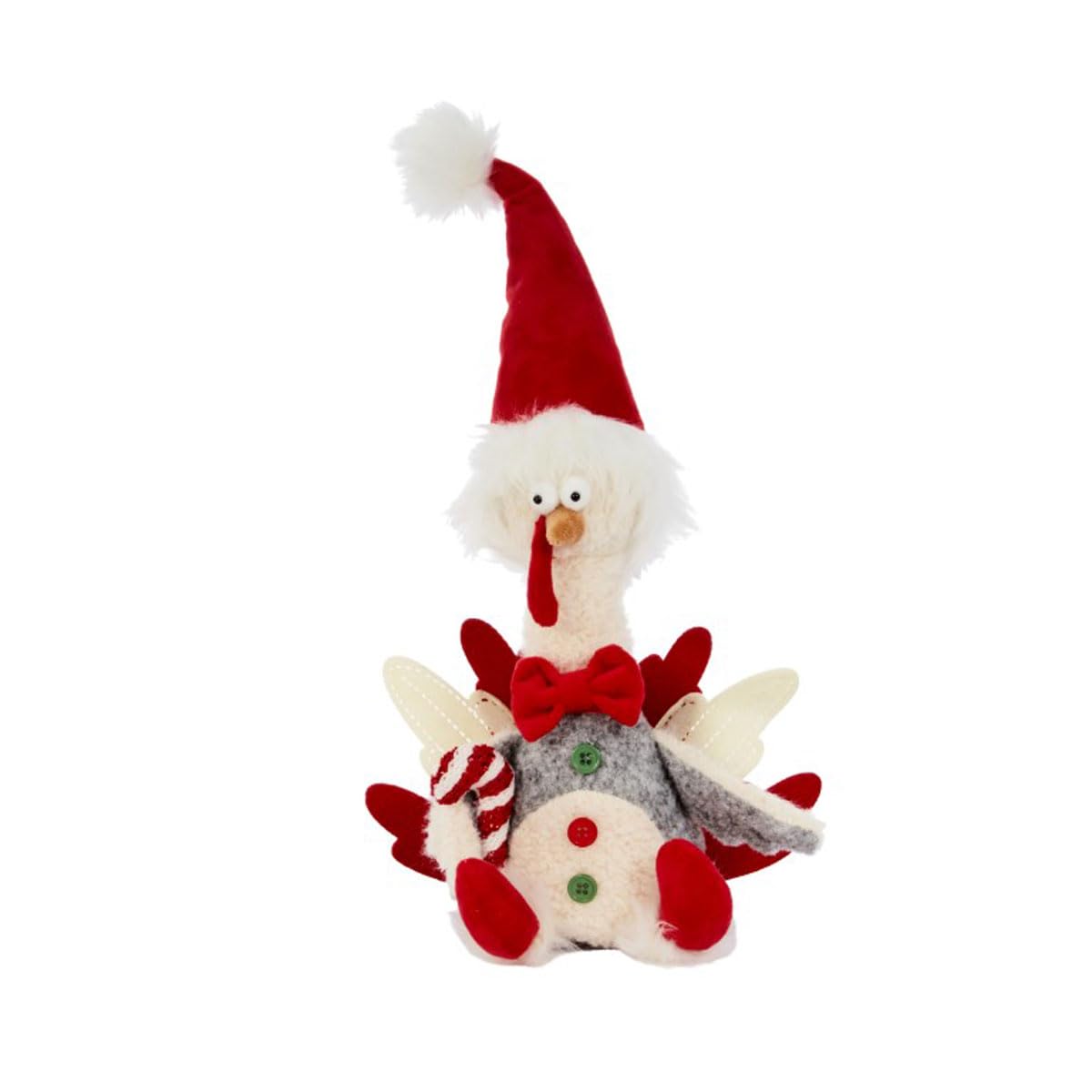 Smart Garden Seasonal Plush Decor- Giblet George, Red Cream Grey, 36cm - Image 2