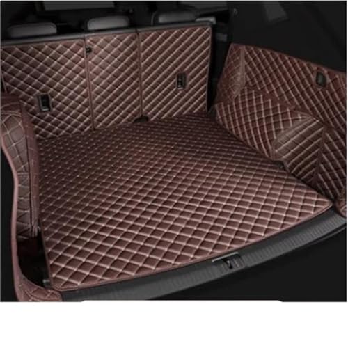 Tapis de coffre en cuir pour Tesla Model 3 2019 doublure arrière noir et rouge