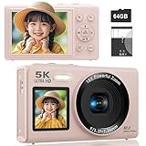 デジカメ5K動画8000万画素 30FPS デジタルカメラ WIFI転送機能64GB TFカード付き 自撮り機能 18Xデジタルズーム前 2.8インチ 後ろ1.5インチIPSスクリーン AFオートフォーカス 充電式YouTubeカメラ 初心者向け ウェブカメラ 子供用 誕生日 VLOG クリスマス 新年 軽量 携帯便利 日本語説明書