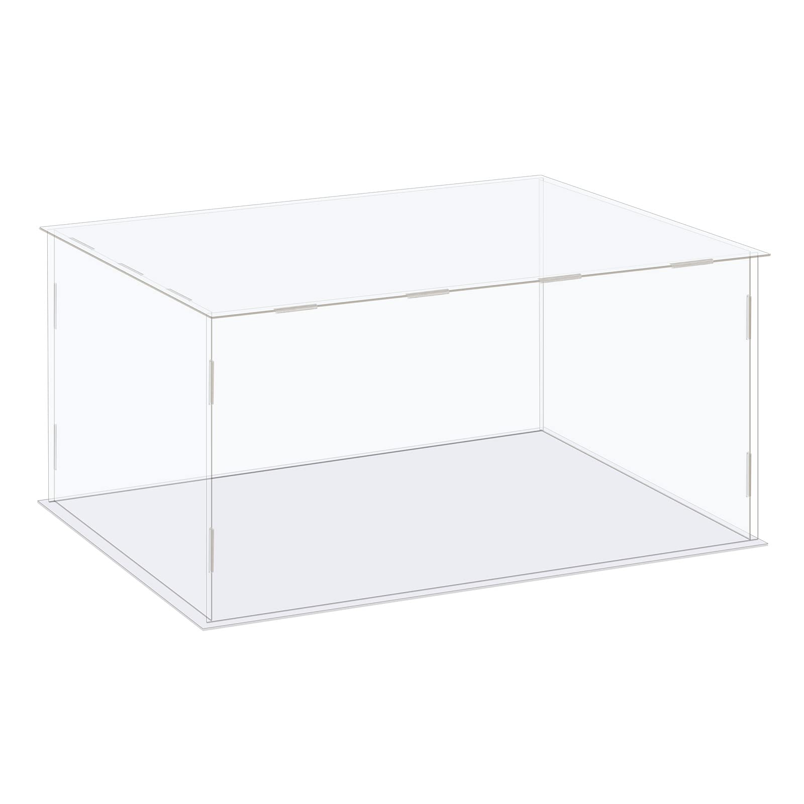 Muiltvoe Acrylic Display Case Box Clear Dustproof Protection Showcase 11x11x36cm for Collectibles Display