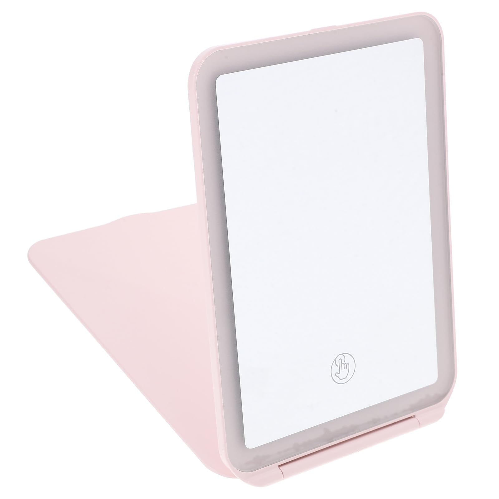 Specchio da Trucco Portatile con Luce LED Integrata, Mini Pieghevole con Touch, Materiale Abs e Specchio, per Viaggio e Ritocchi Rapidi