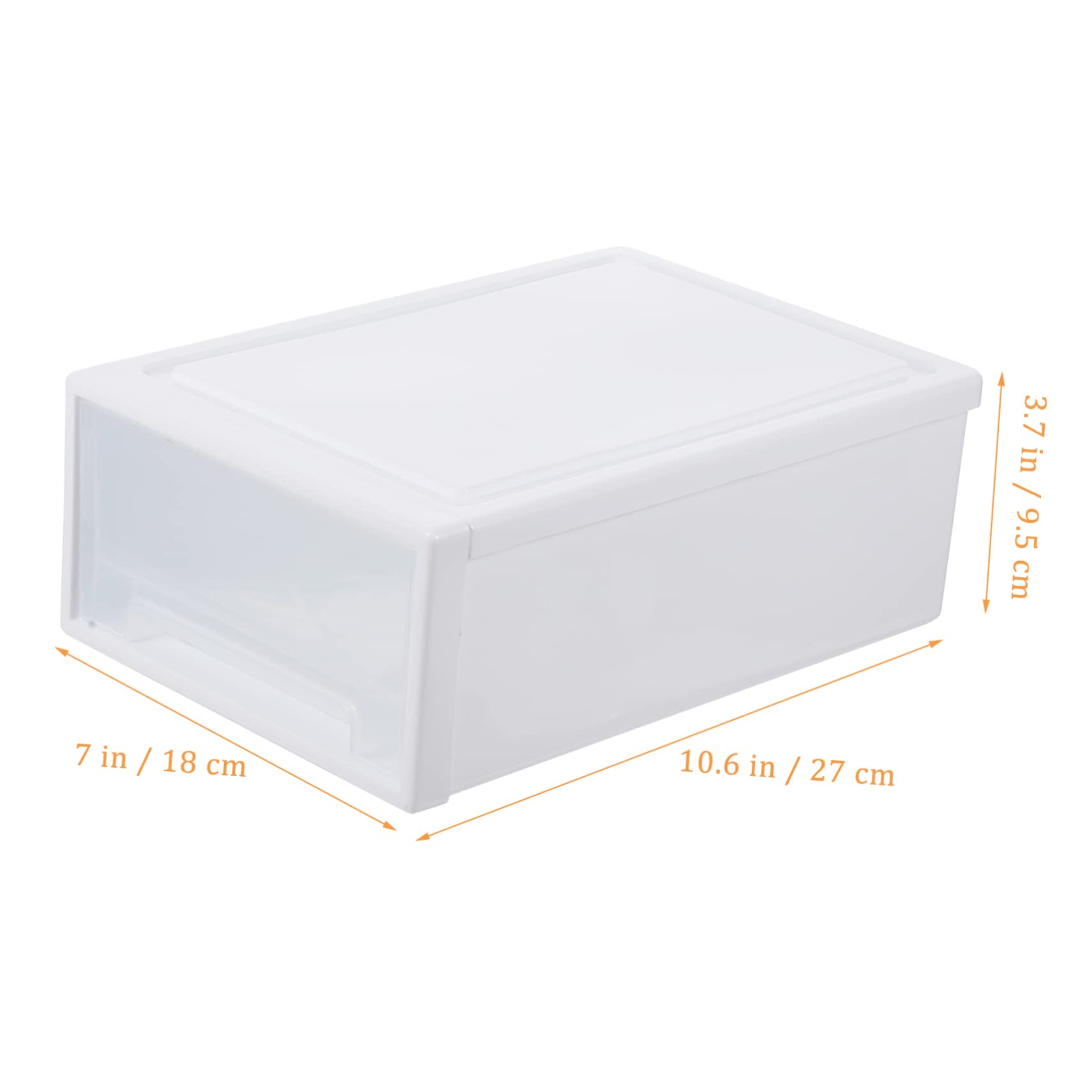 MUCKLILY 2Pcs Transparent Clothes Storage Containers Stackable Plastic Clothing Organizer for Closet Versatile Clothes Holder Compact Design for Efficient Space Saving