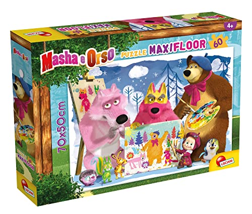 Liscianigiochi - Maxi Puzzle de Masha y el Oso de 60 piezas - Puzle para niños a partir de 3 años - 92987