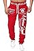 Produktbild L.gonline Jogginghose Herren lang | Trainingshose Baumwolle | Sporthose mit Bündchen | Enger Beinabschluss | Marine 5258 (S, Rot)