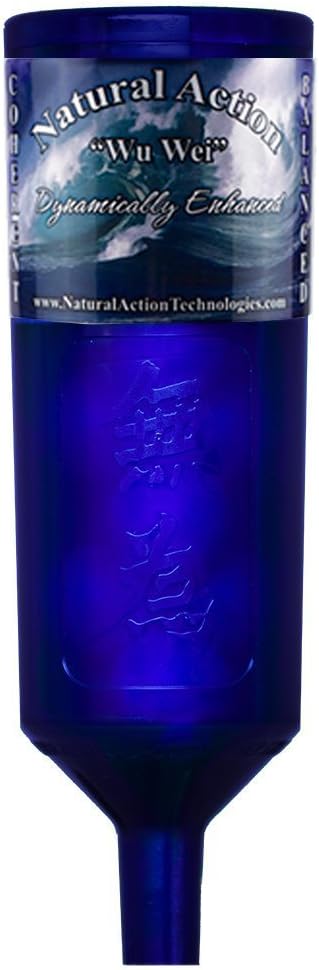 Natural Action Technologies Blue Portable Structured Water Unit. Produces energized, structured water Cobalt Blue 7 1/2" long