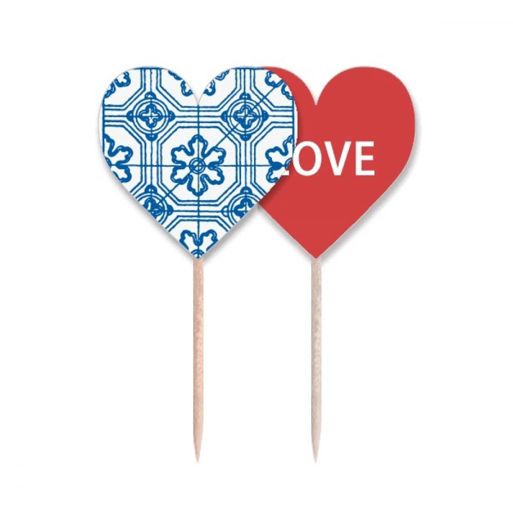 Cure-dents Talavera au motif floral bleu pour la table