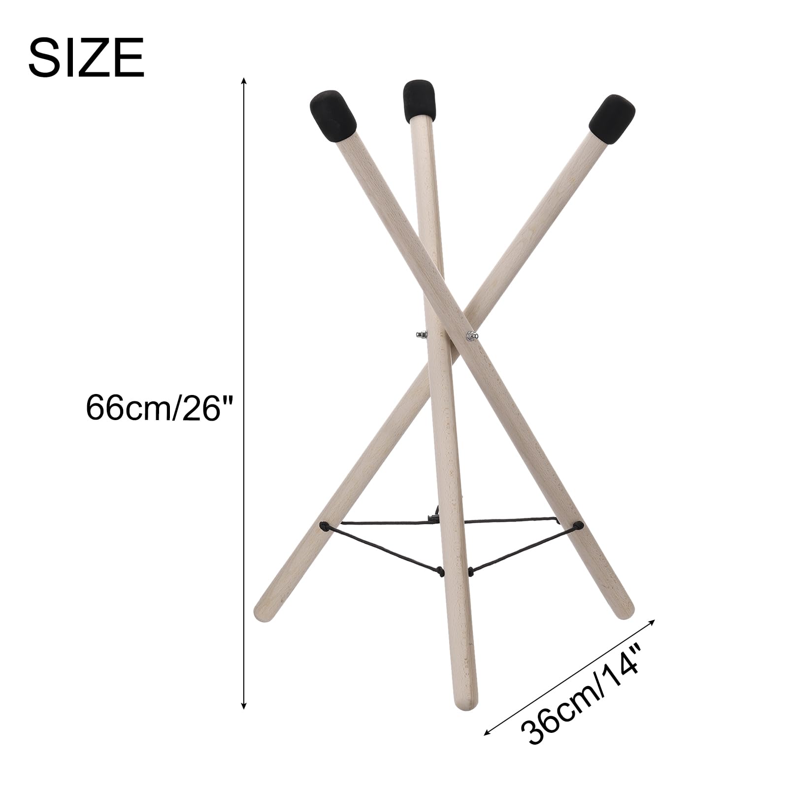 QUARKZMAN Acero Lengüeta Tambor Soporte 26x14 Pulgada Acero Mano Tambor