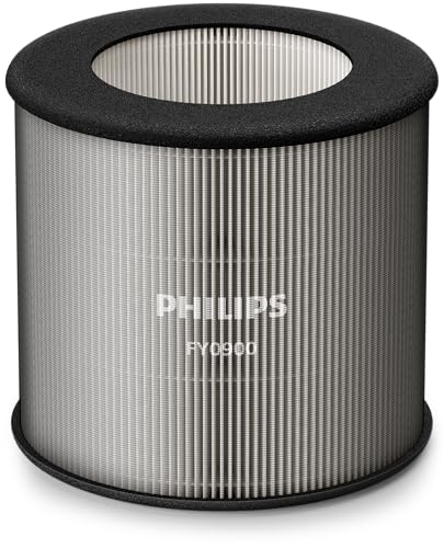 Philips Original-Ersatzfilter für Luftreiniger der Serien 800 & 900 AC0819, AC0820, AC0920, AC0921, HEPA NanoProtect, 12 Monate Lebensdauer, Schwarz/Weiß (FY0900/30) Philips Original-Ersatzfilter für Luftreiniger der Serien 800 & 900 AC0819, AC0820, AC0920, AC0921, HEPA NanoProtect, 12 Monate Lebensdauer, Schwarz/Weiß (FY0900/30)