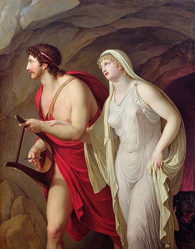 Tableau Orphée et Eurydice Johann Nahl toile haute définition