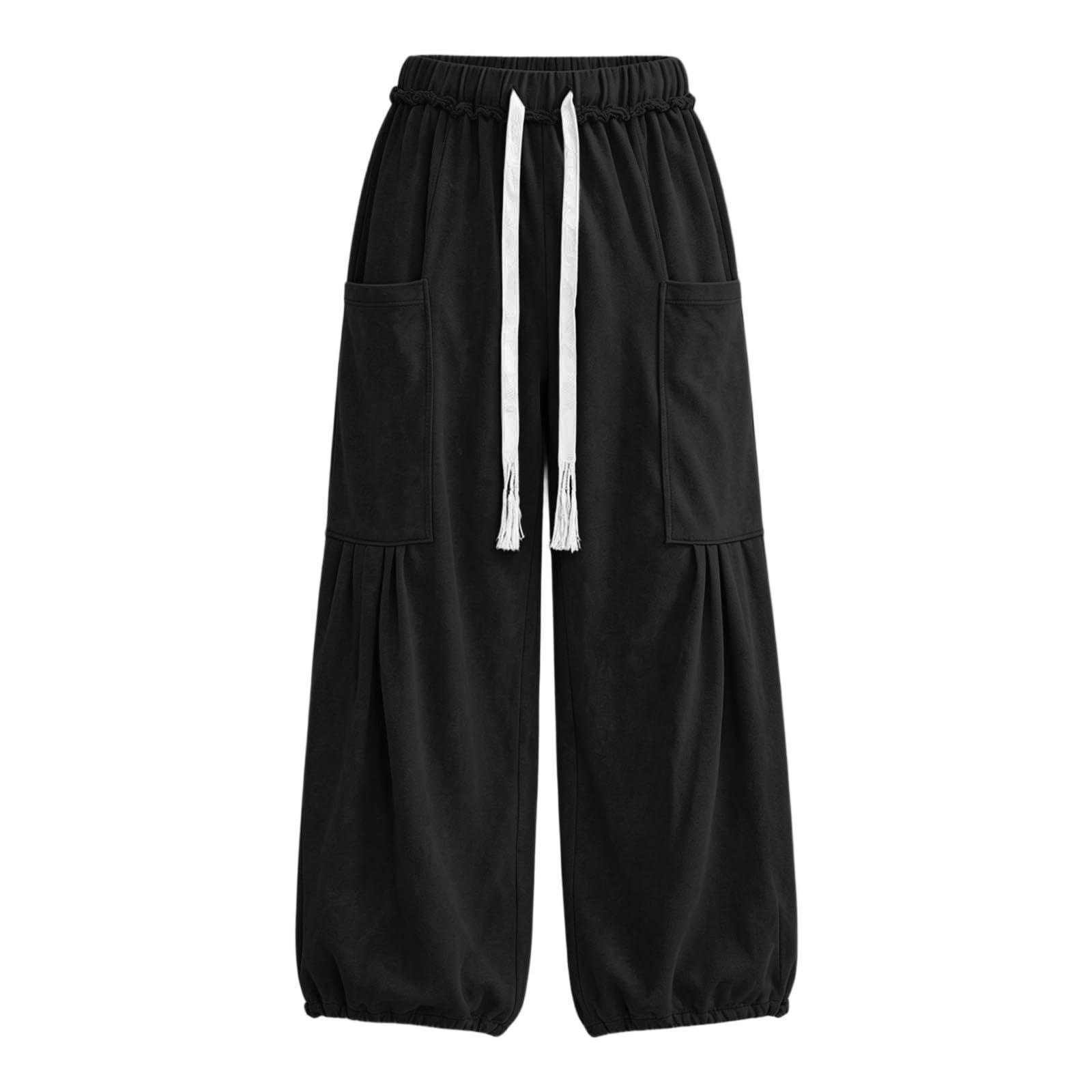 Jogginghose Damen Trainingshose Freizeithose Bequeme Sweatpants Baggy Sweathose Lässig Damenhosen Streetwear Winter Outdoor Hosen Einfarbig Laufhose Joggpants Casual Sporthose mit Elastischer Gürtel