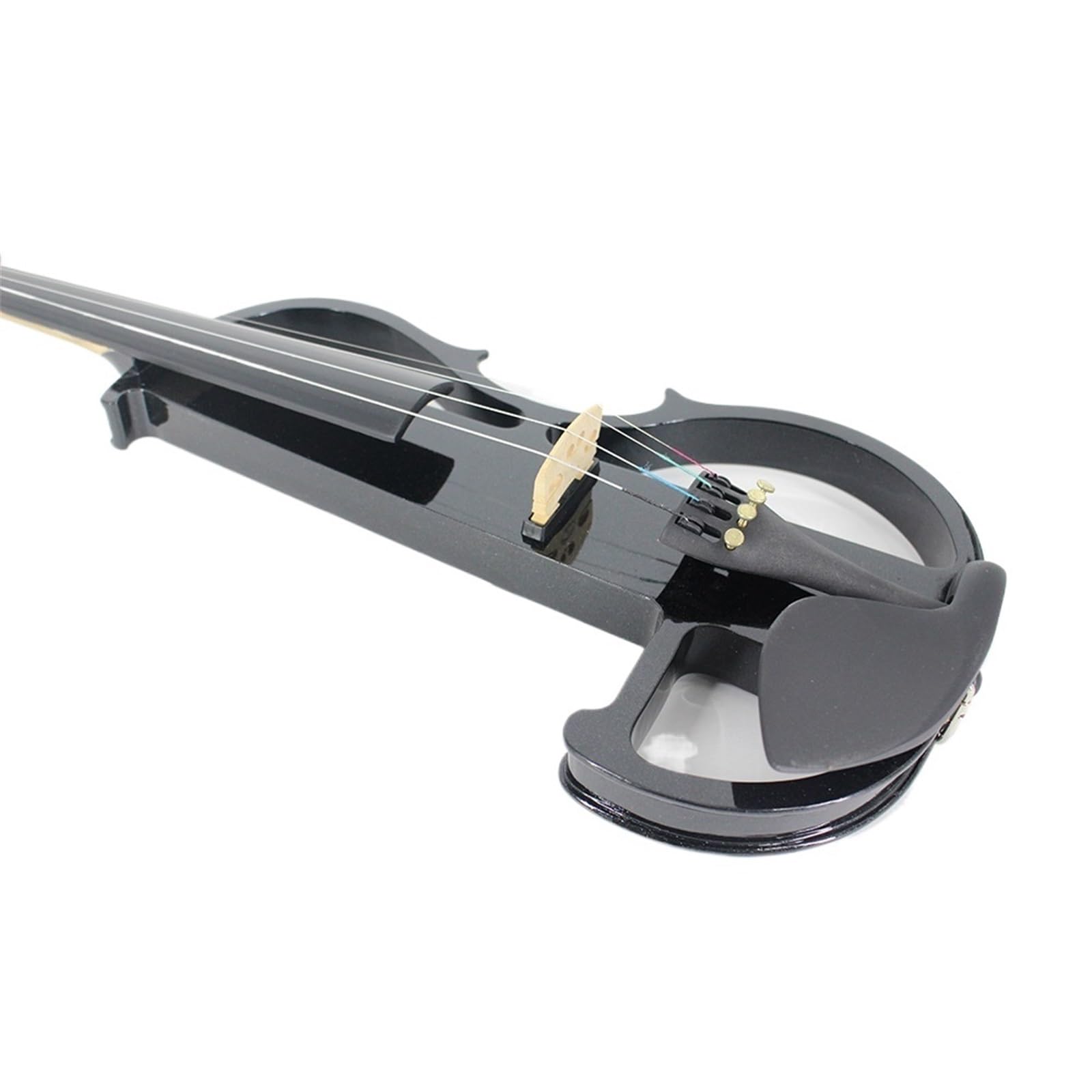 Violino Elettronico Per Adulti Rosso Blu Nero Professionale Strumento A Corde 4/4 Violino(Black)