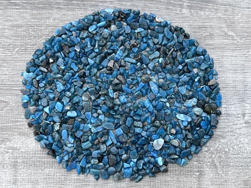 Apatite Chips – Natural Mini Apatite Stones, Crushed Undrilled Apatite, Semi-Tumbled Genuine Apatite (5 lbs Bulk)