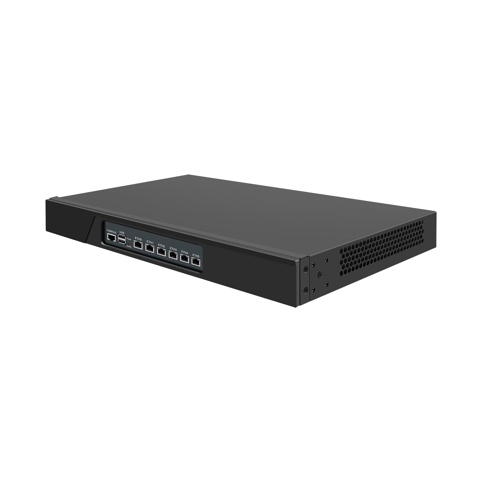 1U Firewall Hardware Network Security Appliance, PFSense, Untangle, Mikrotik, OPNsense, VPN, Router PC, Atom D525, RJ08, 6 x 82583V 82574L, Console, VGA, 4G RAM, 32G SSD