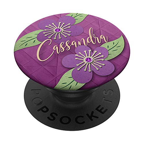 Cassandra - Pink Flowers Personalized Popsockets Swappable Popgrip #TOP30