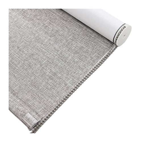 estores enrollables opacos Cortinas enrollables Opacas, Cortinas, Tela Jacquard a Rayas con Aislamiento térmico(Brown,61W x 72H Inch)