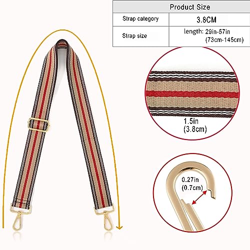 Image of Purse Strap Wide Replacement Crossbody Strap Handbag Guitar Strap Purse Shoulder Strap Adjustable