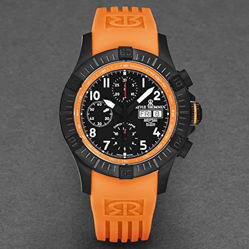 Men's 'Air Speed' Black Dial Orange Rubber Strap Automatic Watch 16071.67794