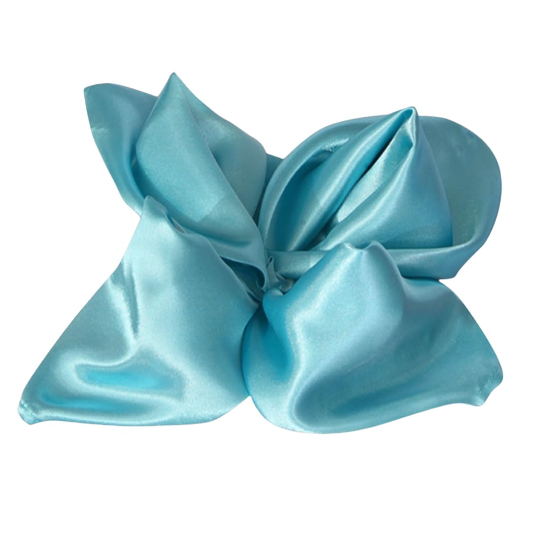 Serwetki Materiałowe Obiadowe 50 Sztuk Hotelowy Stół Kwadratowa Satynowa Serwetka Wesele Dekoracja Bankietowa Jedwabny Szalik-Turquoise-50X50Cm