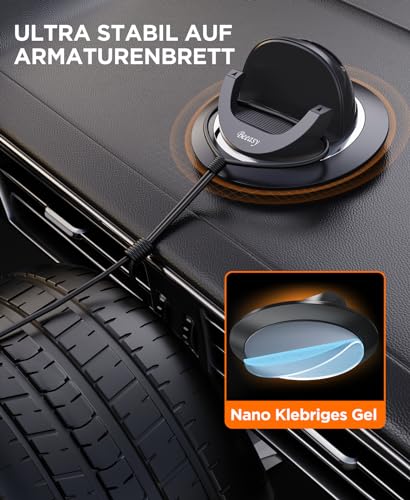 Beeasy Handyhalterung Auto, Handy Halterung Auto Armaturenbrett Kfz Handyhalter 360° Drehbar Autohalterung Silikon Universal Car Phone Holder für Smartphone iPhone Samsung Xiaomi 2