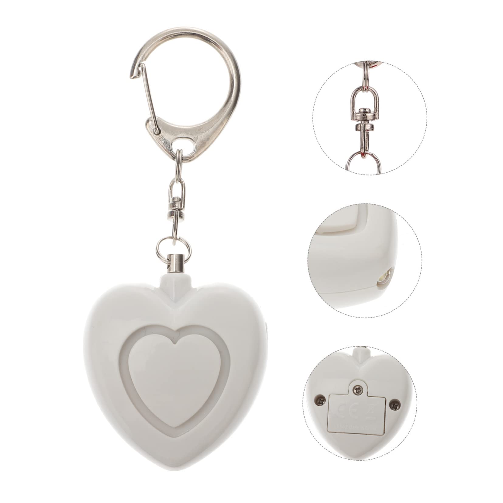 OSALADI 5 Piezas Anti Sirena La Alarma Corazón Llavero De Alarma Alarma Personal Joyería Alarma De Seguridad Gritar Llaveros para Las Mujeres Llavero Alarma De Plástico con