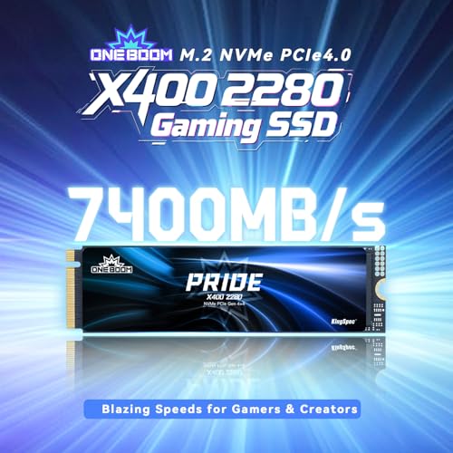 KingSpec OneBoom X400 2TB M.2 SSD Gen4 7300MB/s, TLC 3D NAND Internal NVMe SSD for Gaming & 4K Editing, Compatible with  - Additional View