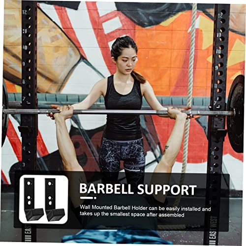 Inoomp 4 Pcs Barbell Stand Clothes Rack Wall Mount Gym Machines For Home Shelf Bracket Dumbbell Weight Rack Dumbbell Bar Gym Dumbbell Stand Indoor Barbell Support Rack Barbell Storage Pc #TOP3
