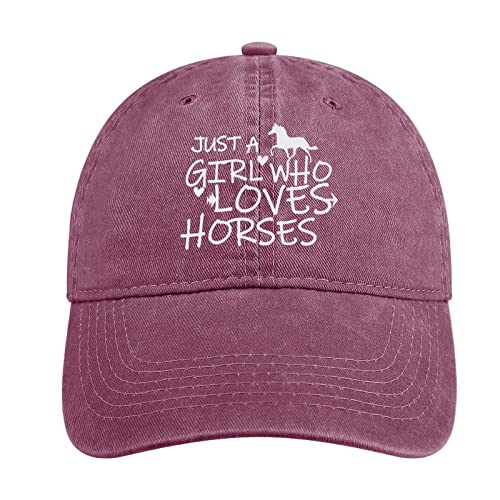 Casquette de baseball en coton délavé Just Girl Who Loves avec boucle réglable