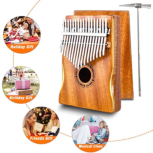 image for EASTROCK Kalimba 17 Keys Thumb Piano with Mahogany Wood Portable Mbira