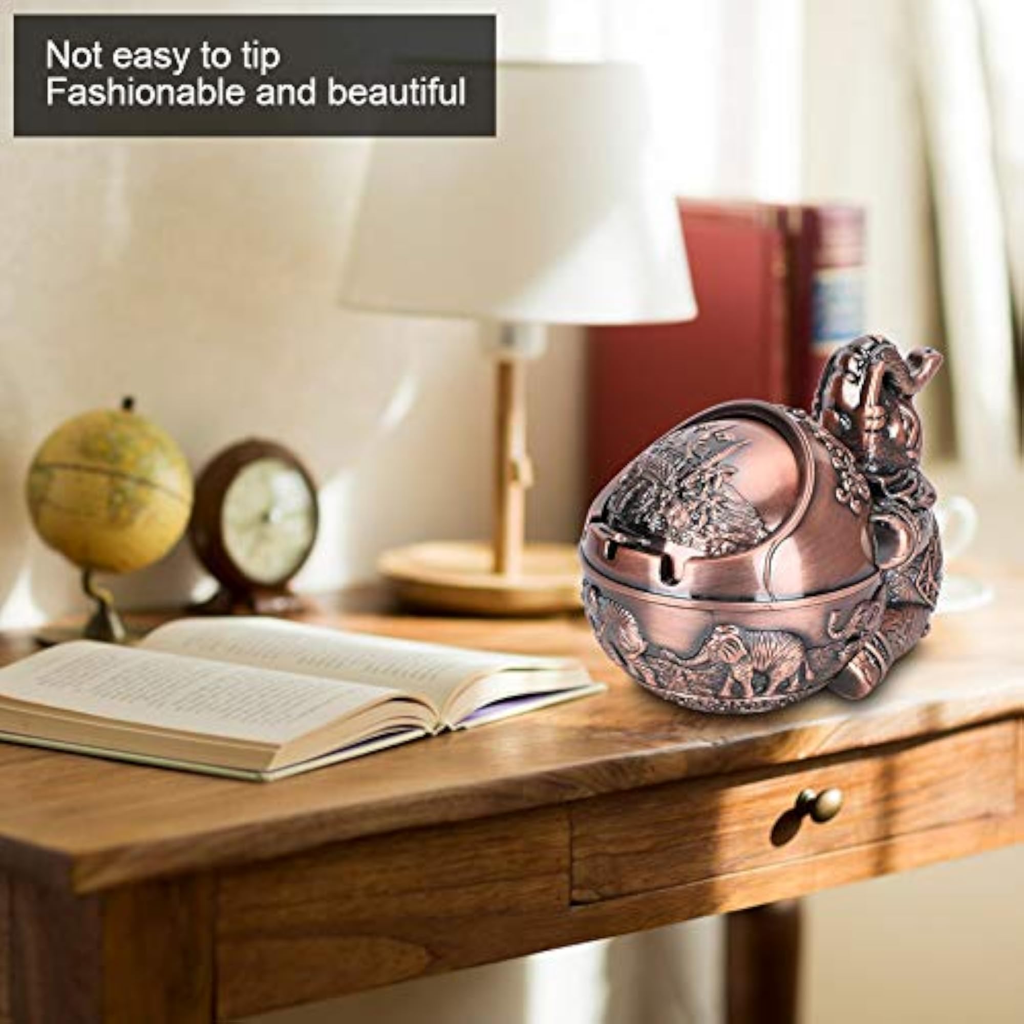 Desktop Windproof Ashtray, Family Home Bar Decor