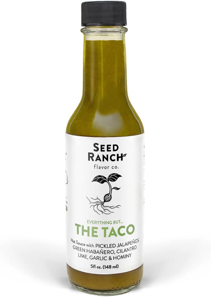 - Seed Ranch Gourmet Everything But the Taco Hot Sauce, Medium Heat Taco Sauce - Vegan, Non-GMO Taco Seasoning, No Preservatives or Artificial Sugar, Authentic Taqueria Flavor in a Bottle